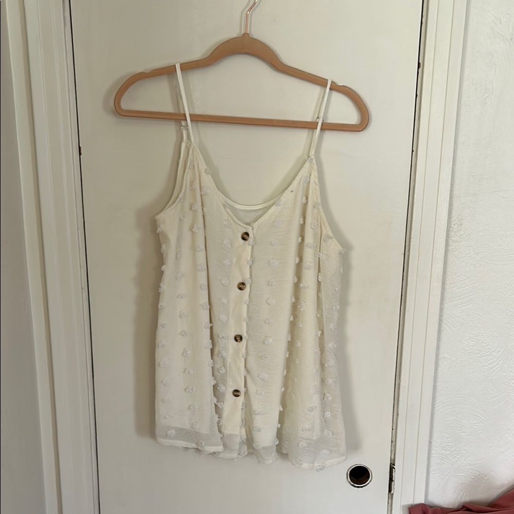 Elegant Cream Button-Down Women's Top